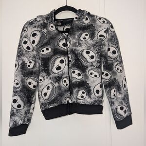 Disney Jack Skellington Black and Gray Nightmare Before Christmas Hoodie